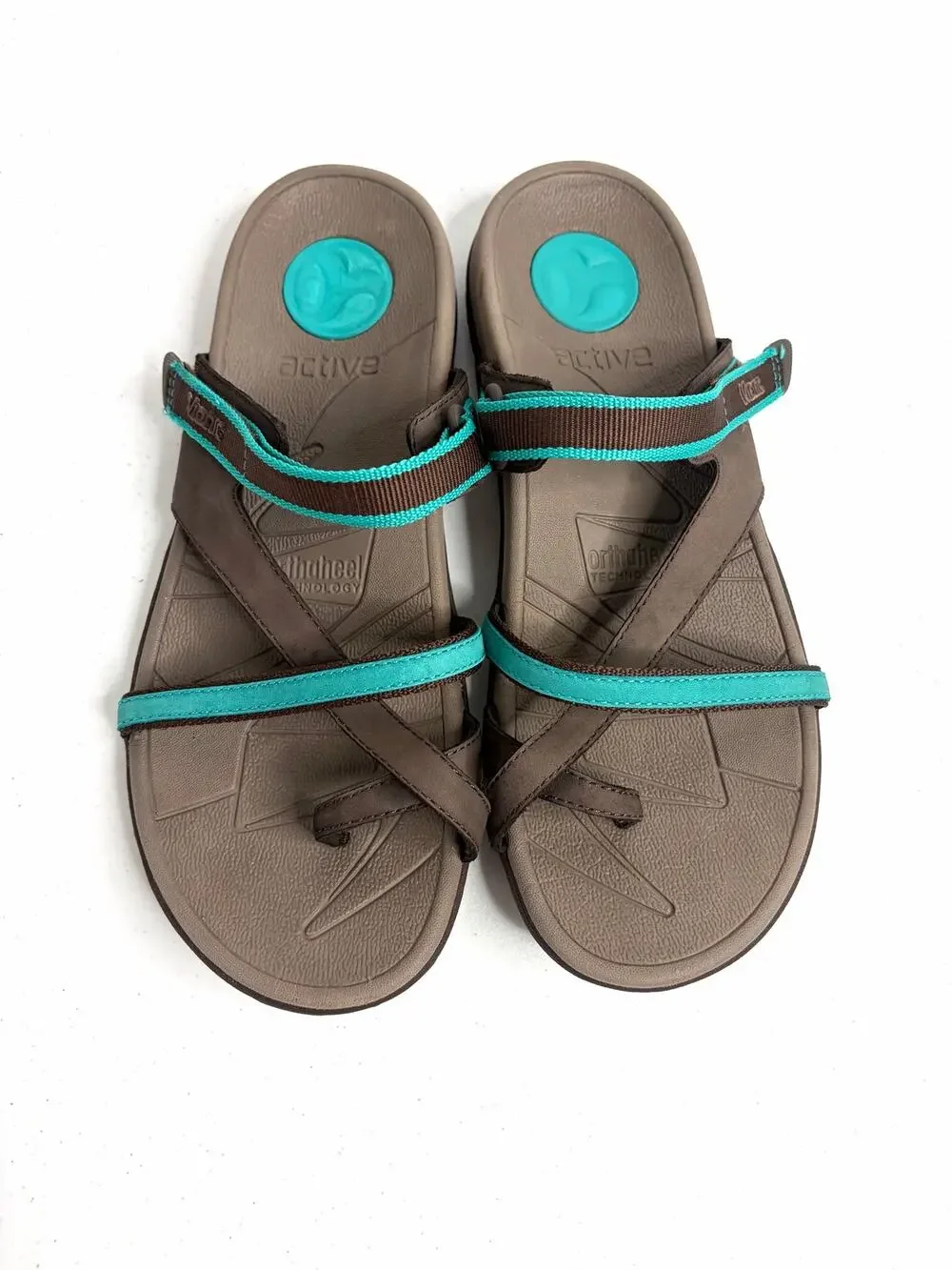 Vionic Mojave Women's Sandals EU 39 Chocolate Brown/Teal Arch Support Outdoors